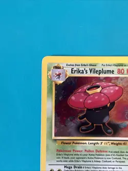Pokemon TCG Erika's Vileplume Holo Gym Heroes 5/132 Raw Ungraded - Image 2