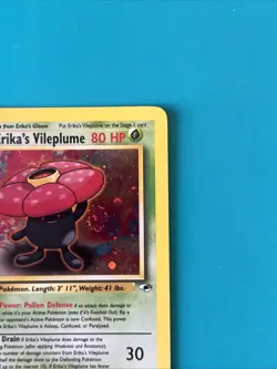 Pokemon TCG Erika's Vileplume Holo Gym Heroes 5/132 Raw Ungraded - Image 3
