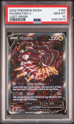 2022 POKEMON SWORD & SHIELD LOST ORIGIN #186 FULL ART/GIRATINA V PSA 10 - Image 1