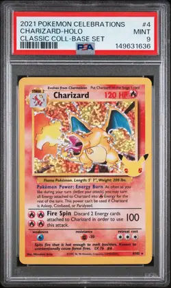 Charizard 4/102 Holo Pokemon Celebrations Classic Collection #4 MINT PSA 9 - Image 1