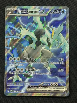 Pokemon Black Kyurem ex 218/191 Sv08 Surging Sparks Ultra Rare Holo 230HP Card - Image 1