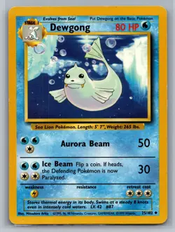 Dewgong Base Set #025/102 Uncommon Pokemon Card - Image 1