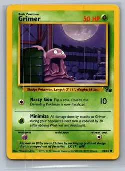 Grimer Fossil #48/62 Common Pokemon Card - Image 1