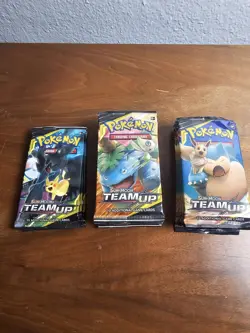20 OPENED Pokemon Card Pack "Sun & Moon" "Team Up" Multiple Packs TCG 220 cards - Image 2