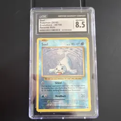 CGC 8.5 Seel 28/108 Evolutions Reverse Holo Pokemon TCG Card (2016) - Image 1