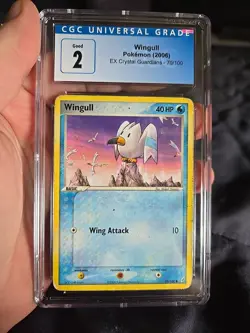 Pokemon Card Wingull 70/100 CGC 2 Ex Crystal Guardians 2006 - Image 1