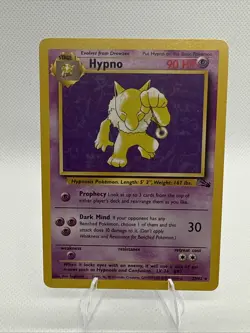Fossil Hypno Non-Holo Rare Card 23/62 - Pokemon TCG (1999) NM - Image 1