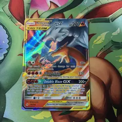 Pokemon TCG Reshiram & Charizard GX 20/214 Unbroken Bonds Holo Card NM/MINT - Image 1