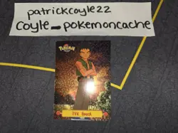 TV4 Brock Textured Holo Pokemon Topps Series 1 Card (Black Label) NM - Image 1