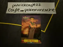 TV4 Brock Textured Holo Pokemon Topps Series 1 Card (Black Label) NM - Image 2