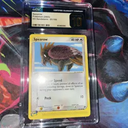 (POP 29) CGC Pristine 10 Pokemon Spearow EX Sandstorm 81/100 Card - Image 3