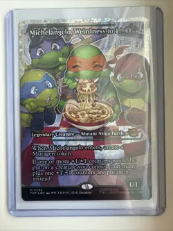 Michelangelo Weirdness to 11 Showcase Fracture Foil TMNT magic the gathering - Image 1