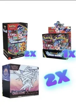 CHAOS RISING Pokemon Center ETB’s x2 + Booster Box + Booster Bundle x2 Presale - Image 1