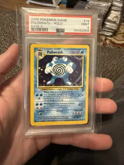 PSA 9 - Pokemon POLIWRATH 15/130 - BASE SET 2 - FOIL Rare - Image 1