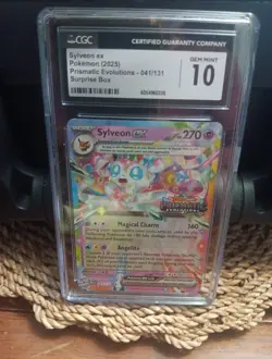 Pokemon Prismatic Evolutions Sylveon ex 041/131 Surprise Box Stamped CGC 10 - Image 1