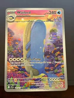 Pokemon TCG Journey Together Wailord 162/159 Illustration Rare Full Art Holo - Image 1