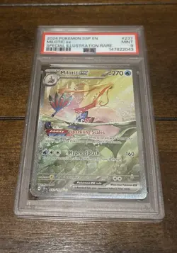 2024 Pokemon Surging Sparks Milotic EX 237/191 Special Illustration Rare PSA 9 - Image 1