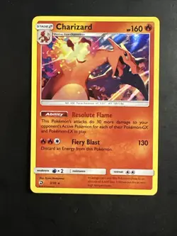 2018 Pokemon Sun & Moon Dragon Majesty Charizard Holo #3/70 Very LP - Image 1