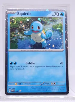 Pokemon Squirtle 048 Cosmos Holo Black Star Promo SWIRL - Image 1
