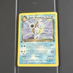 Pokemon Dark Blastoise 20/82 Team Rocket Rare 1st Edition Regular 70HP English - Image 1