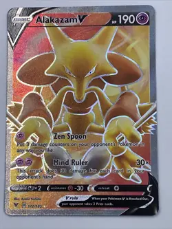 Alakazam V 172/185 Pokemon TCG: Sword & Shield - Vivid Voltage Ultra Rare Holo - Image 1