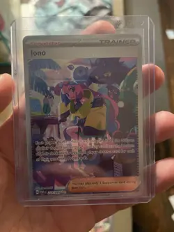 Iono 237/091 Pokemon TCG Paldean Fates Full Art Special Illustration Rare Mint - Image 1