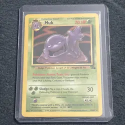 Pokemon TCG Muk 28/62 Fossil Rare Vintage Non-Holo - Image 1