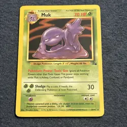 Pokemon TCG Muk 28/62 Fossil Rare Vintage Non-Holo - Image 3