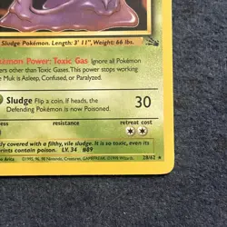 Pokemon TCG Muk 28/62 Fossil Rare Vintage Non-Holo - Image 5