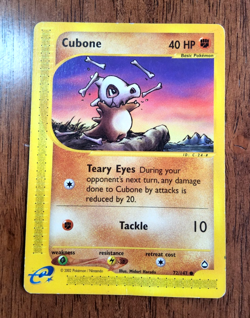 Pokemon TCG Cubone Aquapolis e series common 72/147 2002 MP - Image 1