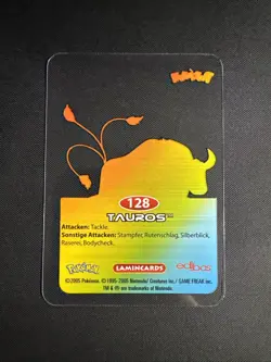 Pokemon / 2005 / Lamincards / Tauros #128 - Image 2