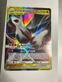 Latias & Latios GX (ULTRA RARE) SM Tag Team Up 113/181 Pokemon Sun And Moon - Image 1