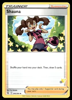 2022 Pokemon Battle Academy SHAUNA #240 / 264 Trainer #59 Pikachu Stamp - Image 1