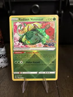 Radiant Venusaur Radiant Rare Pokemon GO Holo 004/078 - NM - Image 1
