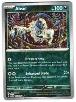 Absol 113/182 Reverse Holo SV04: Paradox Rift Pokemon TCG - Image 1