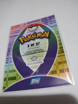 Mint/Nm Glossy 2 Of 37 Pichu Topps Pokemon Johto Series 1 Sticker Card 2001 172 - Image 2
