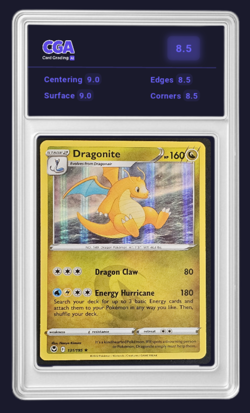 Silver Tempest Holo Dragonite 131/195 Pokemon TCG Card - CGA 8.5 Digital Grade - Image 1