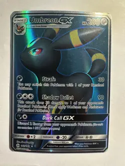Pokemon Umbreon GX TCG Full Art Holo Card Sun & Moon 142/149 Ultra Rare - Image 1