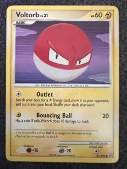 Voltorb LV.31 81/100 Common Pokemon Card NM - Image 1