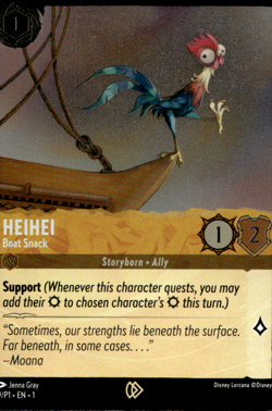 HEIHEI BOAT SNACK 9/P1 FOIL PROMO Disney Lorcana - Image 1
