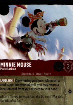 MINNIE MOUSE PIRATE LOOKOUT 12/P2 FOIL PROMO Disney Lorcana - Image 1
