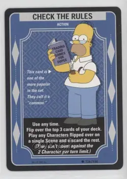 2003 The Simpsons: Trading Card Game Check the Rules #126 - Image 1