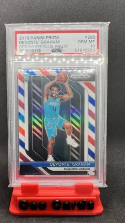 DEVONTE GRAHAM 2018-19 PANINI PRIZM ROOKIE RED WHITE BLUE RC PSA 10 - Image 1