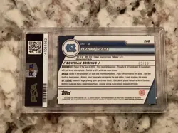 Drake Maye 2023 Bowman U Sapphire PURPLE 03/10 #200 PSA 8 NM-MINT POP Is ONLY 3 - Image 4