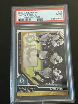 2023 Panini Instant Gold /10 PSA 9 Devon Achane - Image 1