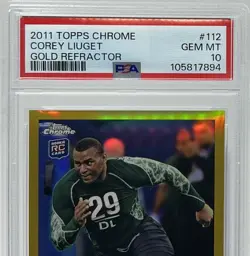 Corey Liuget Rookie PSA 10 - 2011 Topps Chrome ‘Gold Refractor’ /50 - Chargers - Image 2
