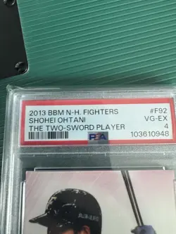 2013 BBM Hokkaido Nippon Ham Fighters Shohei Ohtani PSA 4 JAPANESE Rookie RC - Image 3