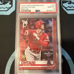2019 TOPPS OPENING DAY SHOHEI OHTANI RED FOIL SP PSA 10 GEM MINT 🔥 - Image 3