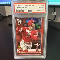 2019 TOPPS OPENING DAY SHOHEI OHTANI RED FOIL SP PSA 10 GEM MINT 🔥 - Image 4