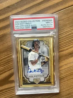 2024 Topps Gilded Collection Don Mattingly Auto /50 Psa 9 - Image 1